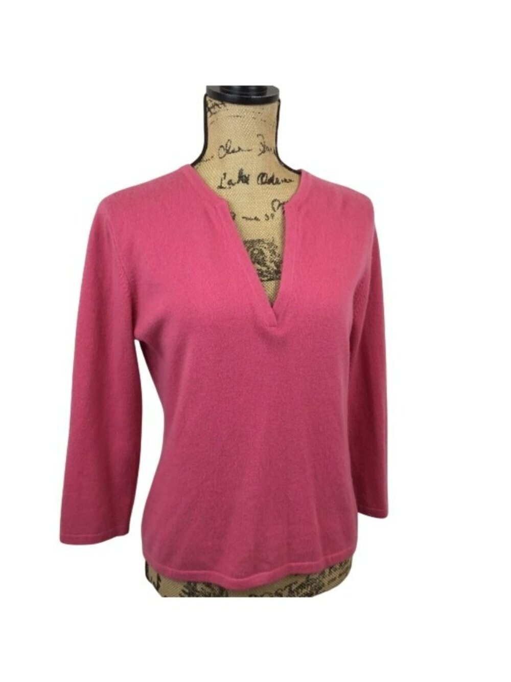 Geneva 100% Cashmere Pink Pullover Sweater Womens Medium
